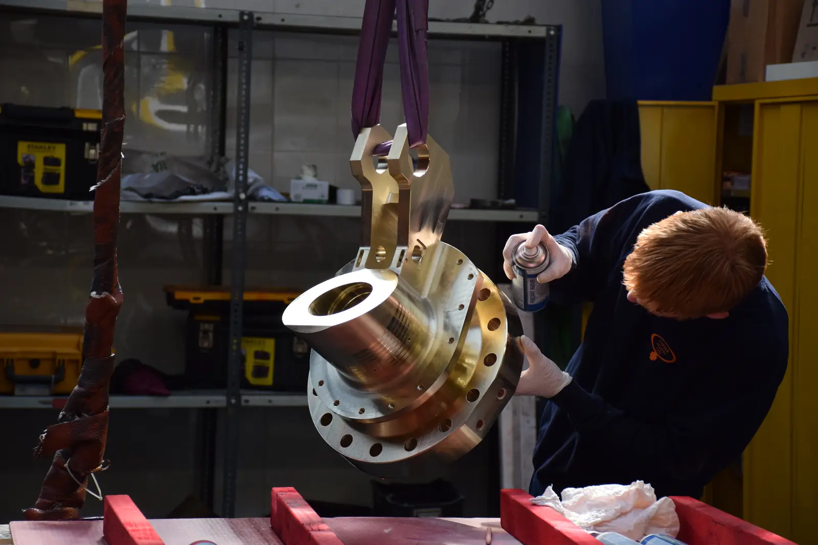 Finish-machined nickel-aluminium bronze component